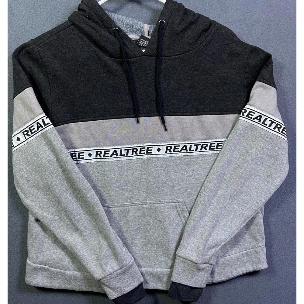 Realtree Colosseum Hoodie Sweatshirt Women's Large Black / Gray Outdoors Camo